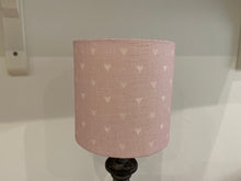 Load image into Gallery viewer, Lampshade - Linen and Rose Heart Pink - 15cm drum
