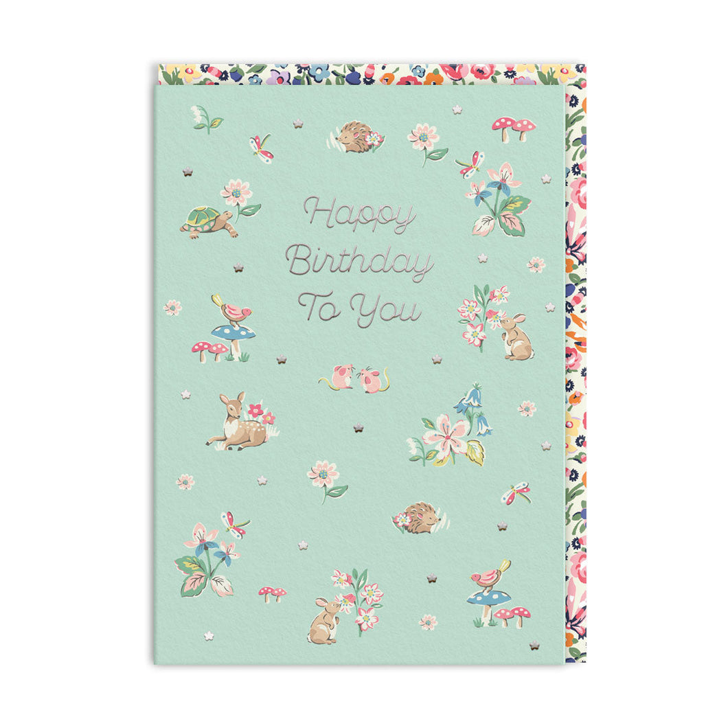 Happy Birthday Card - Cath Kidston - Woodland Creatures