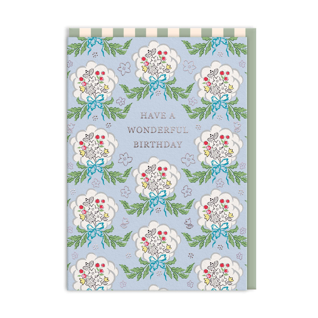 Happy Birthday Card - Cath Kidston - Blue Posy