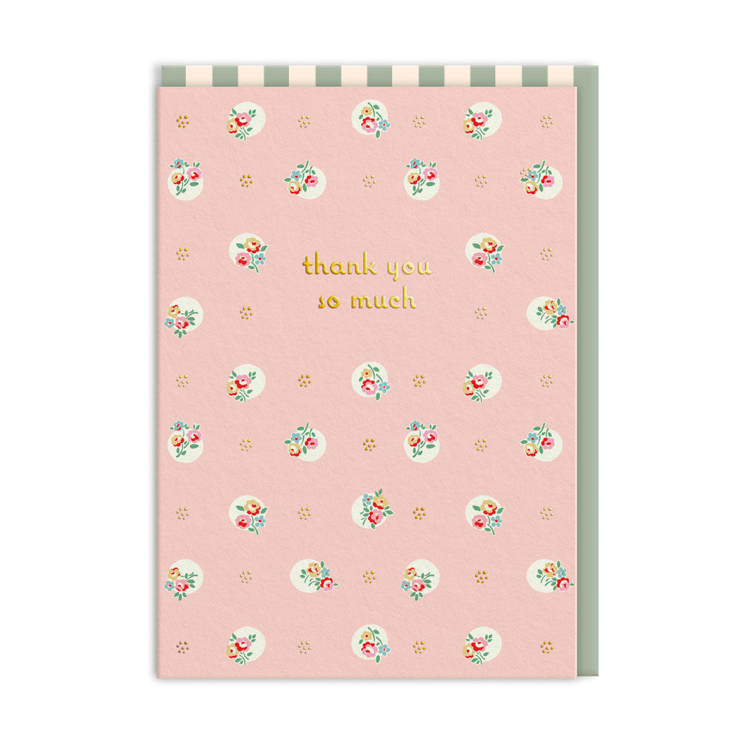 Thank You Card - Cath Kidston - Polka Dot floral