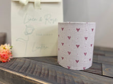 Load image into Gallery viewer, Lantern - Linen and Rose - Foxglove on ivory hearts linen - Free Gift Box
