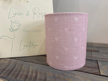 Load image into Gallery viewer, Lantern - Linen and Rose - Pink Hearts linen - Free Gift Box
