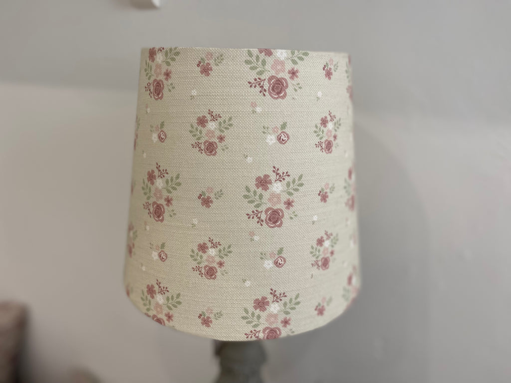 Empire Lampshade - Linen & Rose Damson Vintage - 20cm Empire