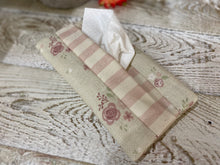 Load image into Gallery viewer, Pocket Tissue cover - Linen and Rose - Damson Vintage
