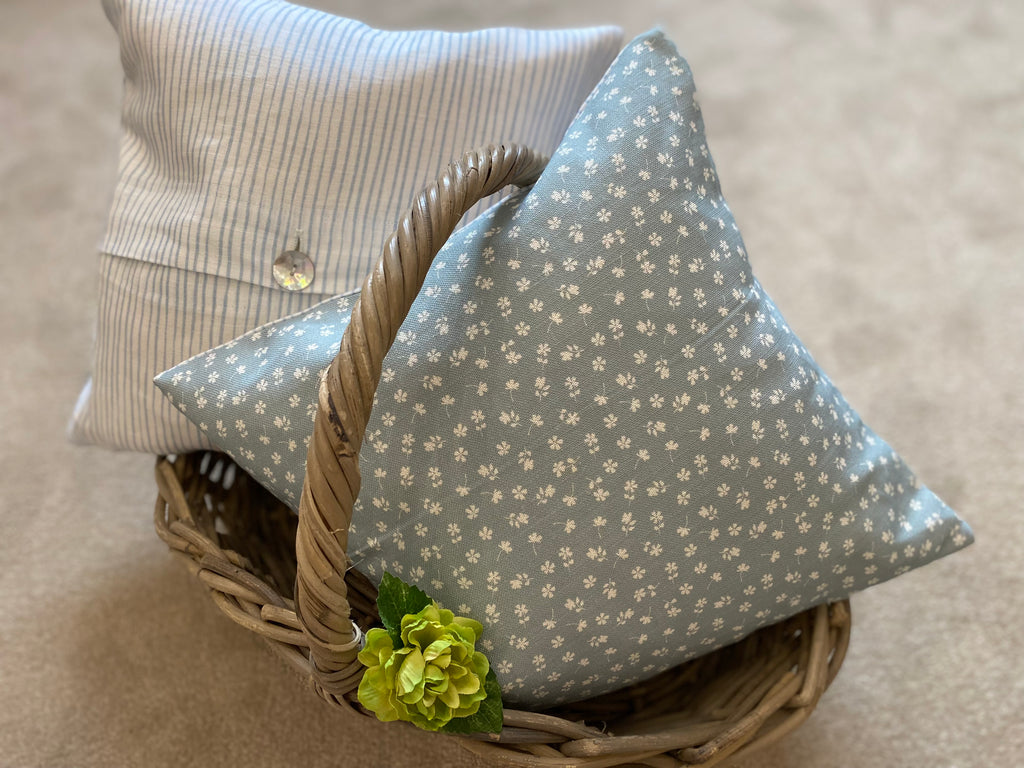 Cushion Cover - Linen & Rose Ditsy Mist - 36cm x 36cm