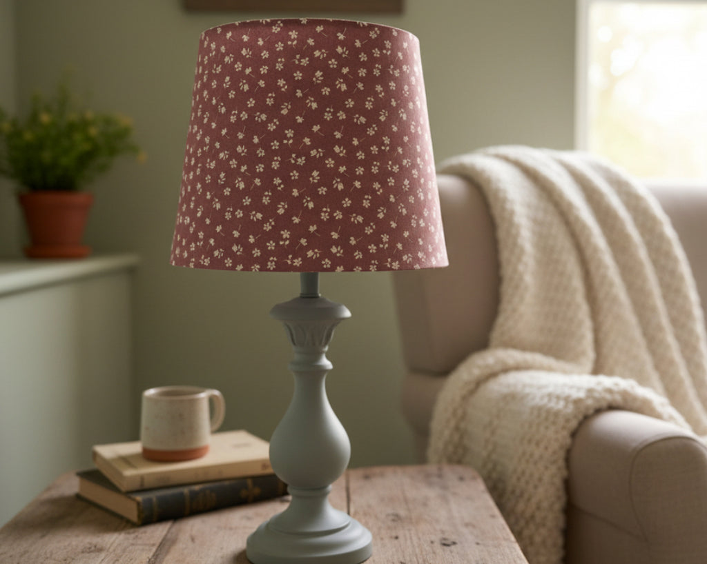 Empire Lampshade - Linen and Rose - Ditsy Foxglove - 25cm