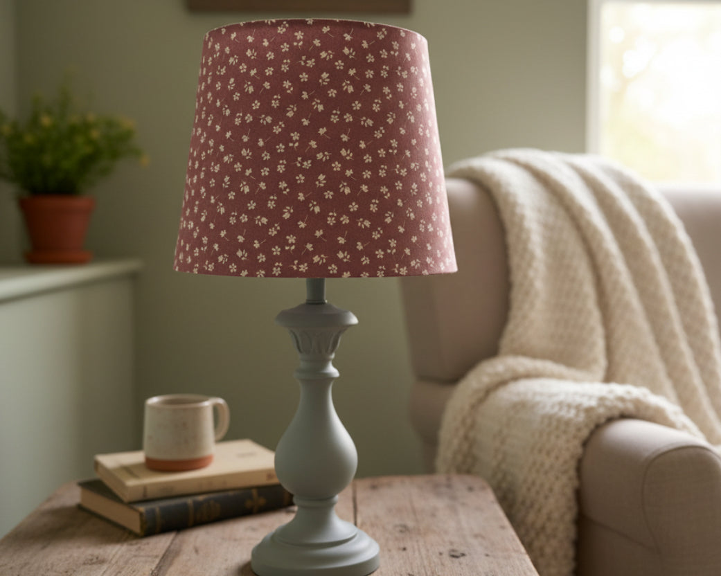 Empire Lampshade - Linen and Rose - Ditsy Foxglove - 25cm