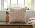 Cushion Cover - Linen and Rose Damson mini pink - 32cm x 32cm
