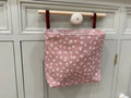 Hanging Fabric Basket - Linen & Rose Ditsy  - Mauve