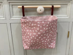 Hanging Fabric Basket - Linen & Rose Ditsy  - Mauve