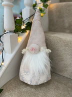 Peony and Sage linen Gonk- Ikat bottom with Sarah Hardaker hat