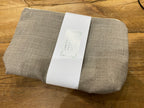 Peony & Sage - Linen Make up bag - Belgium linen mushroom
