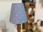 Candle Clip Lampshade - Heart linen - Denim Blue