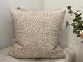 Cushion Cover - Linen and Rose - Ditsy pink on natural linen 45cm