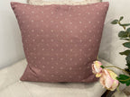 Cushion Cover - Linen and Rose - Hearts foxglove on natural linen 45cm
