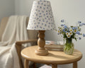 Candle Clip Lampshade - Ditsy linen - Blue multi
