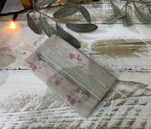 Load image into Gallery viewer, Pocket Tissue cover - Linen and Rose - multiple designs all one offs
