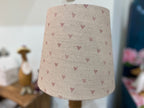 Empire Lampshade - Linen & Rose -  Foxgloves Hearts on natural linen - 20cm Empire