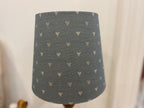 Empire Lampshade - Linen & Rose -  Denim Hearts on natural linen - 20cm Empire