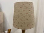 Empire Lampshade - Linen & Rose -  Foxgloves Hearts on natural linen - 20cm Empire