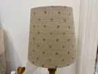 Empire Lampshade - Linen & Rose -  Denim Hearts on natural linen - 20cm Empire