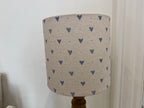 Lampshade - Linen and Rose Emilia Denim Hearts linen - 15cm drum