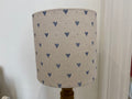 Lampshade - Linen and Rose Emilia Denim Hearts linen - 15cm drum