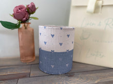 Load image into Gallery viewer, Lantern - Linen and Rose - Blue heart multi tone linen - Free Gift Box
