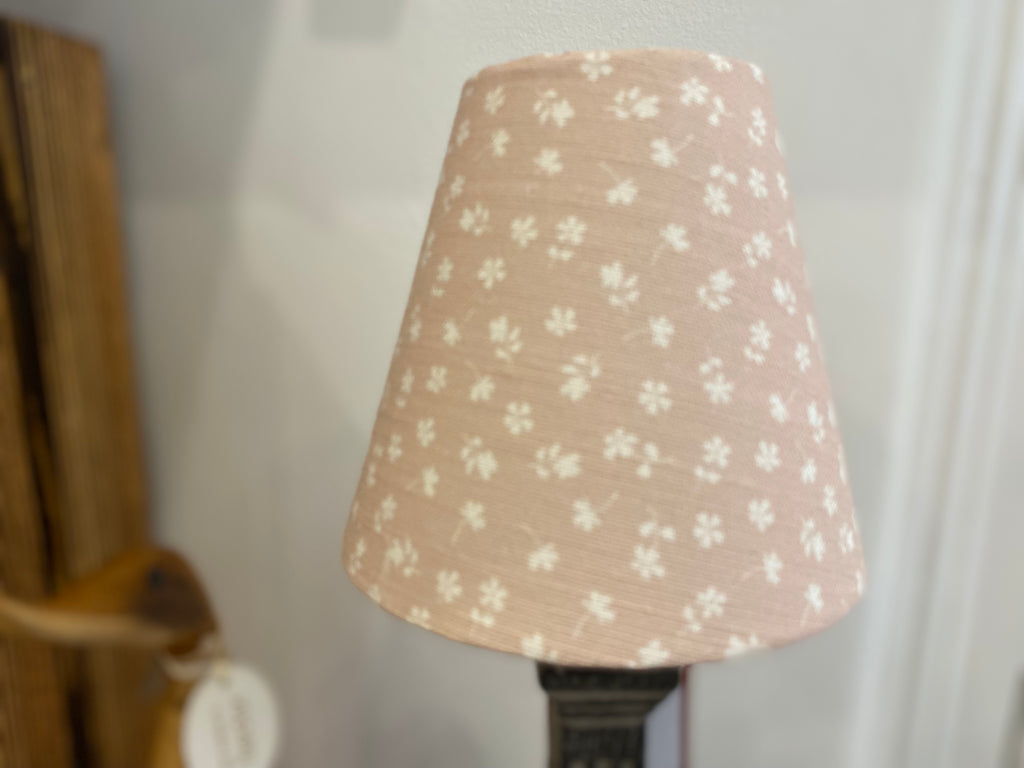 Candle Clip Lampshade - Ditsy linen - Primrose