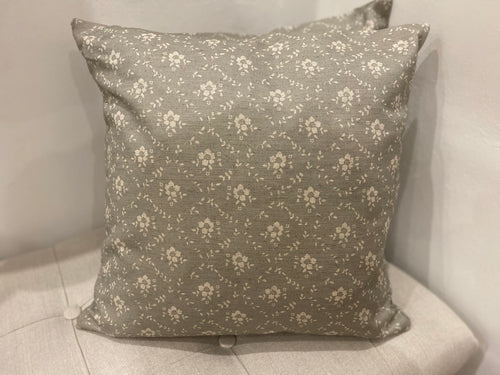 Cushion Cover - Linen and Rose - Emilia Fog on natural linen 45cm