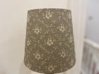 Empire Lampshade - Linen & Rose -  Emilia Fog on natural linen - 20cm Empire