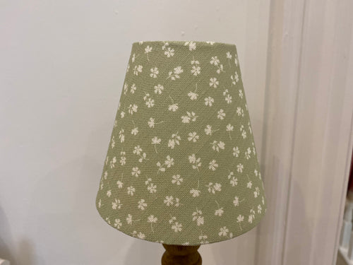 Candle Clip Lampshade - Ditsy linen - Fog