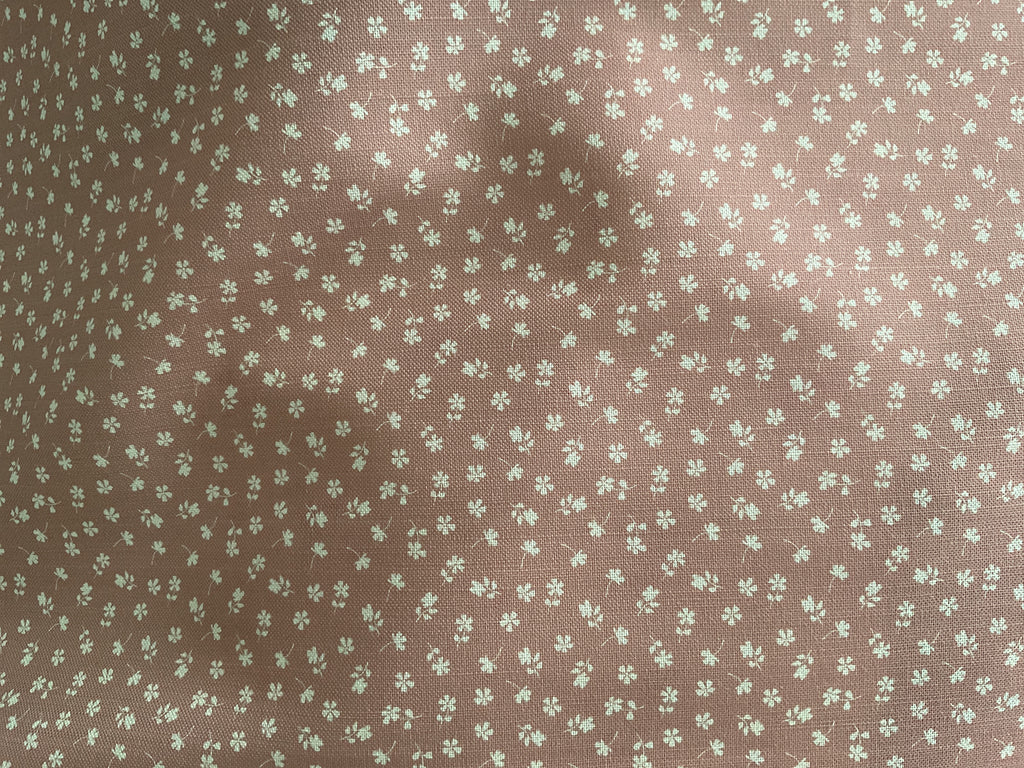 Empire Lampshade - Linen & Rose -  Ditsy Mauve on White linen - 20cm Empire