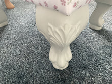 Load image into Gallery viewer, Footstool - Ditsy Pink multi on white
