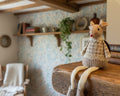 Cute decorative mouse with dangle legs - Neutral tones