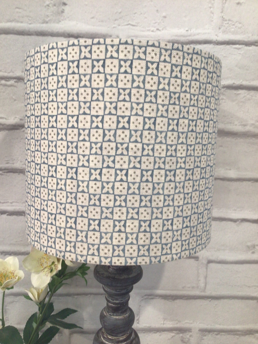 Lampshade - Olive and Daisy Peacock Blue Nahla - 20cm drum