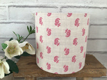 Load image into Gallery viewer, Lampshade - Olive and Daisy Fuchsia Indian Summer - 15cm drum
