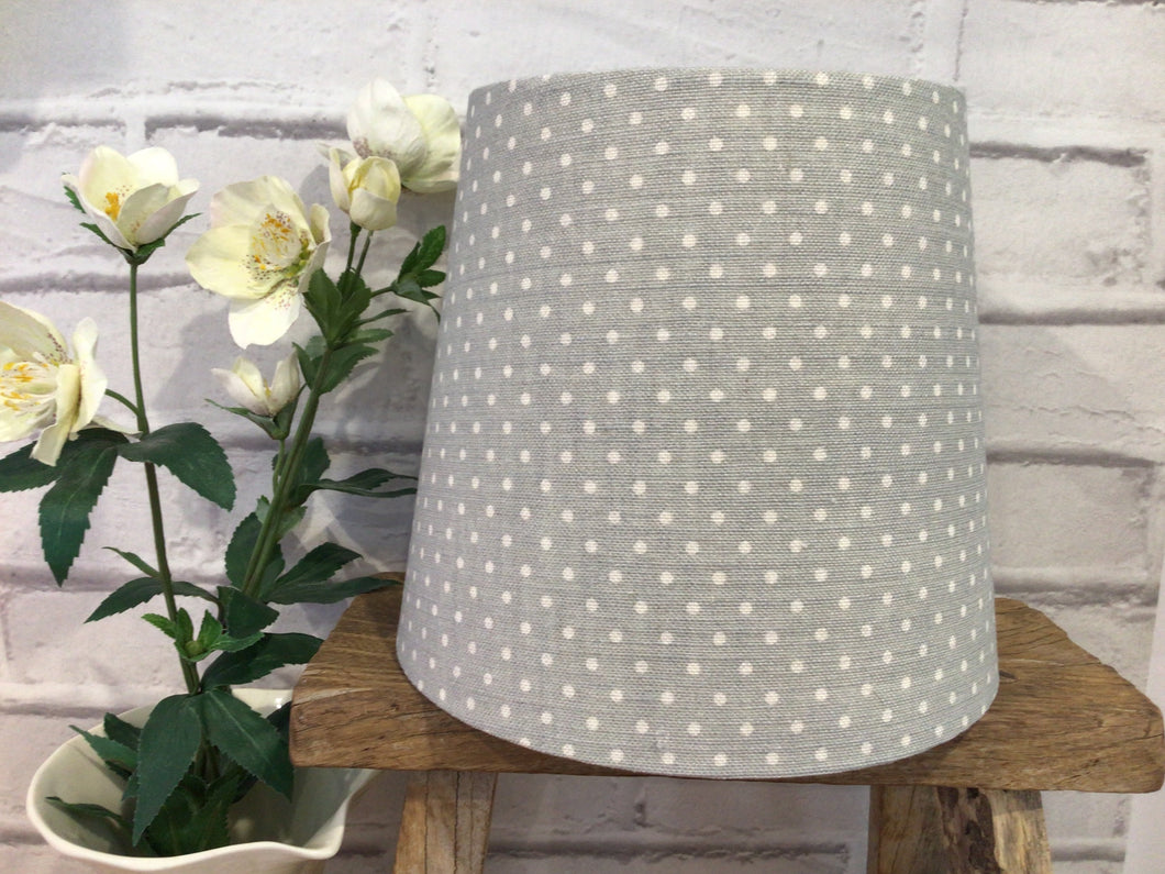Empire Lampshade - Peony and Sage - Spot Seamist linen - 20cm