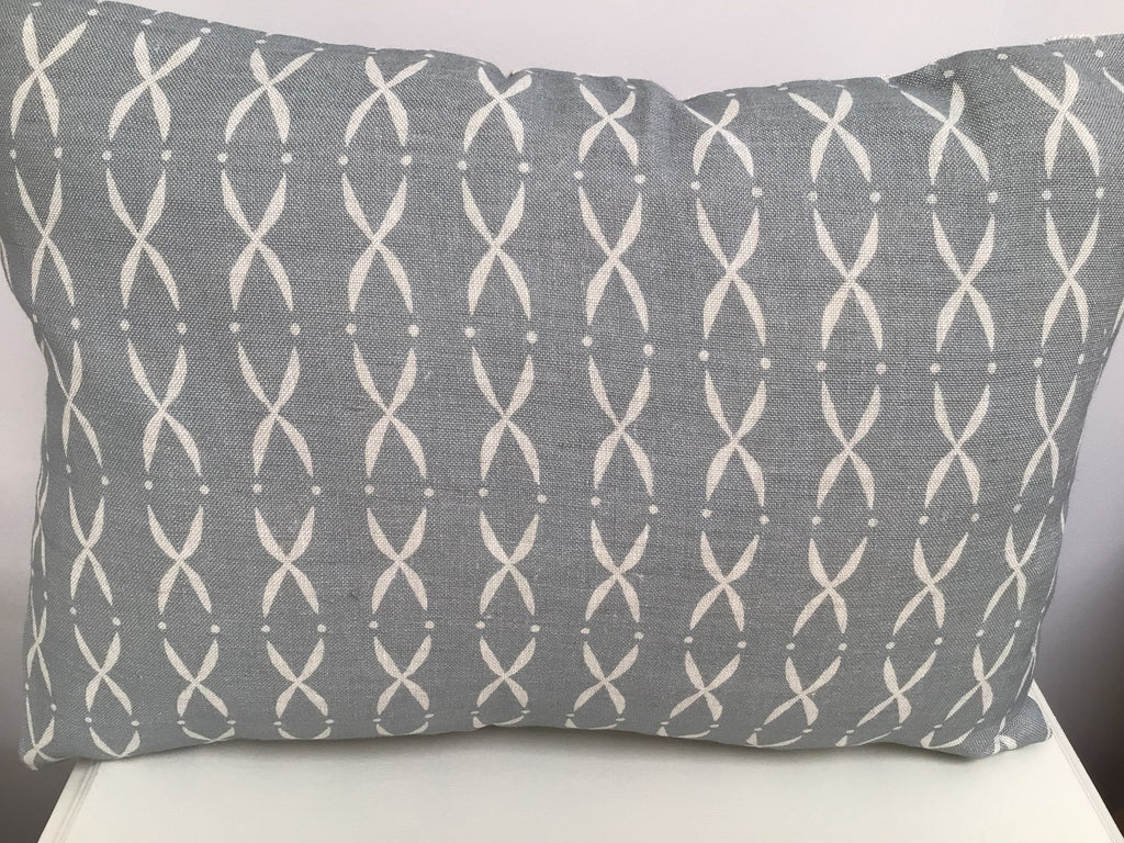 Cushion Cover - Olive and Daisy - Ostara Pacific Blue 30cm x 40cm