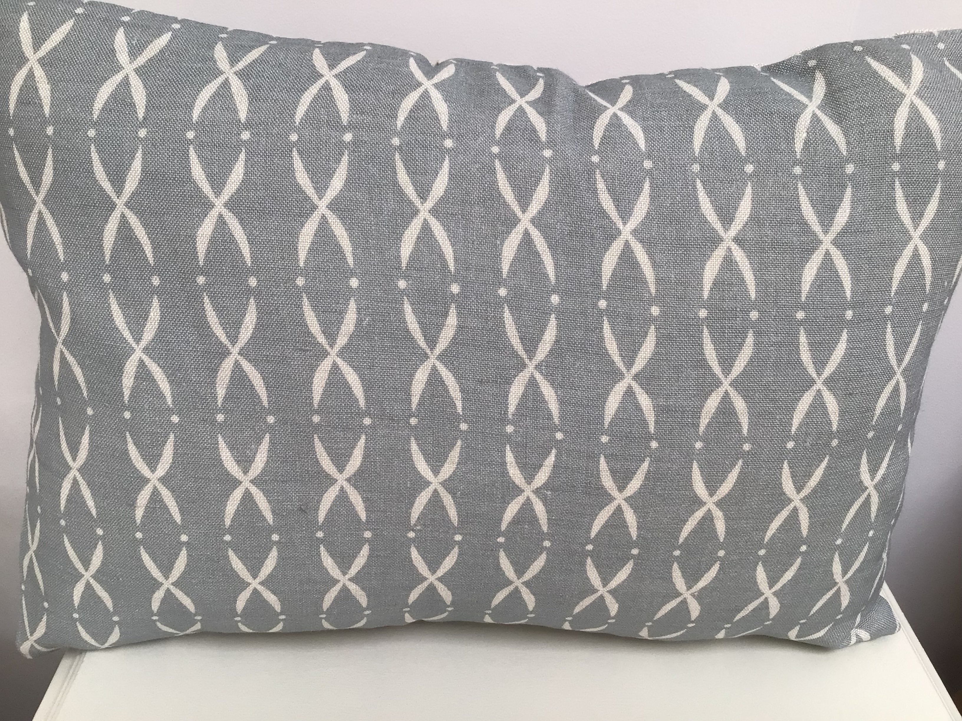 Cushion Cover - Olive and Daisy - Ostara Pacific Blue 30cm x 40cm