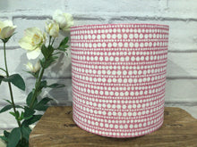 Load image into Gallery viewer, Lampshade - Peony and Sage - Pink bobble stripe 15cm drum
