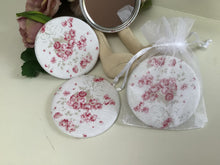 Load image into Gallery viewer, Pocket Mirror - Peony and Sage - Pretty Talullah linen
