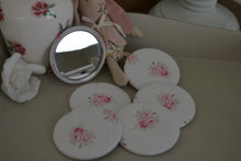 Load image into Gallery viewer, Pocket Mirror - Peony and Sage - Posies Raspberry and Clay
