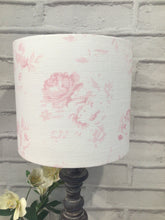 Load image into Gallery viewer, Lampshade - Peony and Sage Charlotte Soft pinks - 20cm drum lampshade pretty
