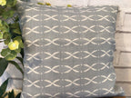 Cushion Cover - Olive and Daisy linen - Pacific Blue - 32cm x 32cm