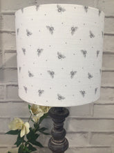 Load image into Gallery viewer, Lampshade - Peony and Sage tiny Bees - 20cm drum lampshade
