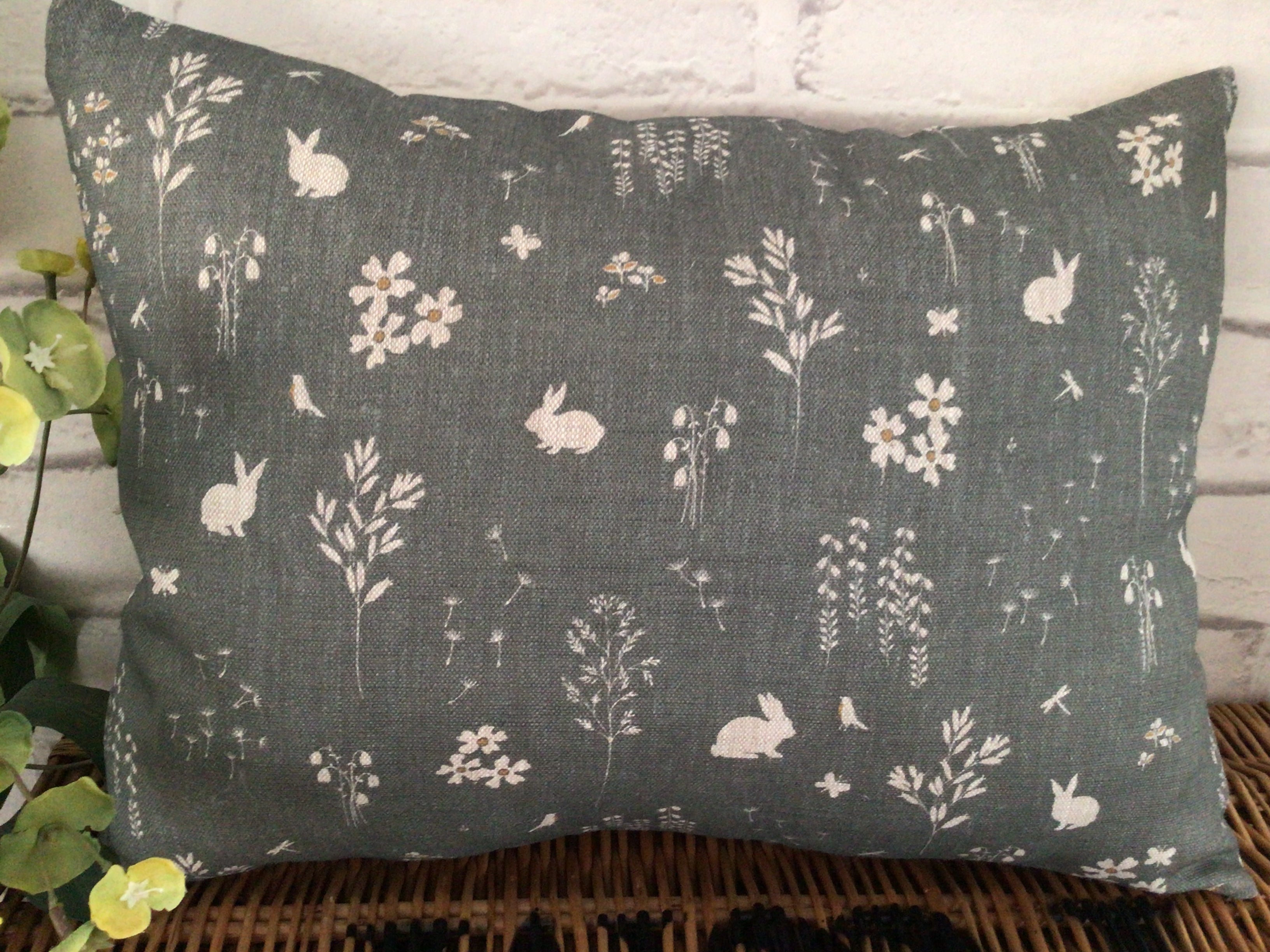 Cushion Cover - Peony & Sage - Summertime Dirftwood Grey