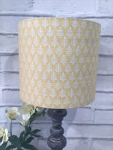 Load image into Gallery viewer, Lampshade - Peony and Sage Vhari Saffron - 20cm drum

