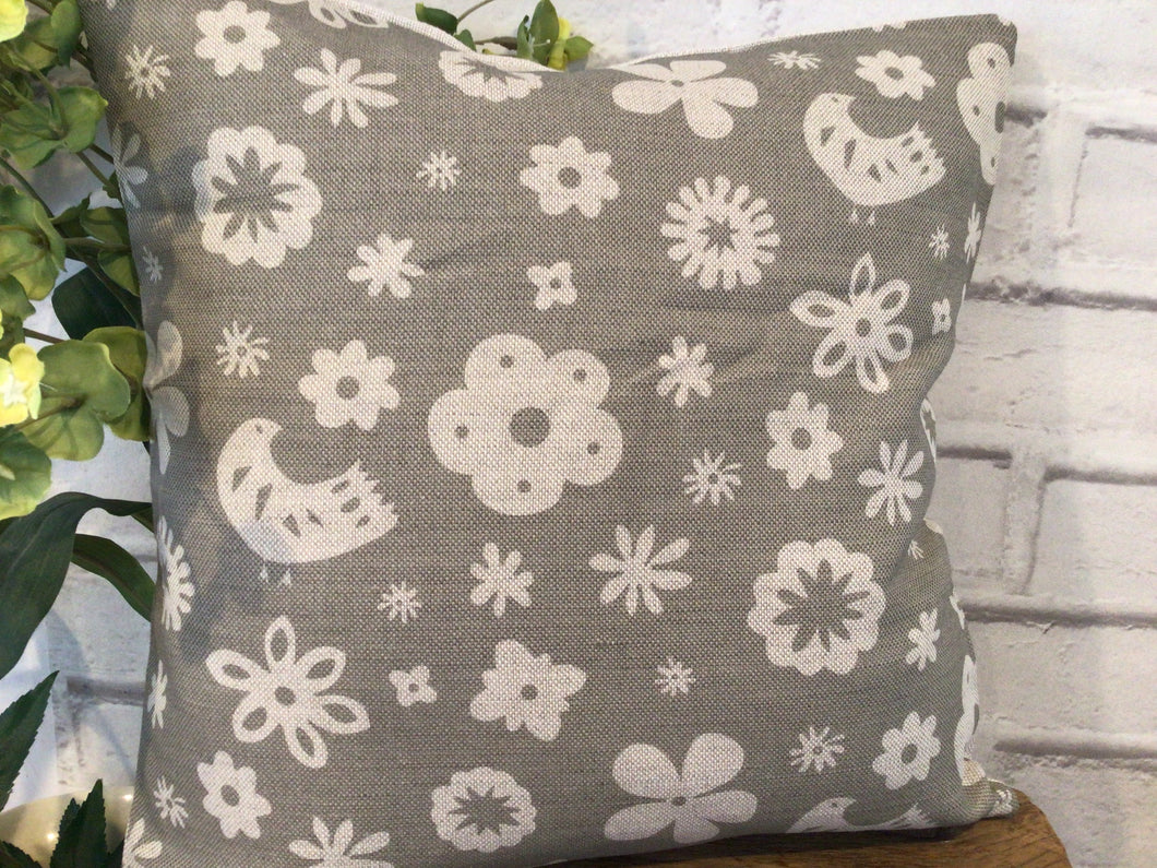 Cushion Cover - Olive and Daisy Freya Linen in Grey - 32cm x 32cm