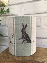 Load image into Gallery viewer, Lantern -Milton and Manor Hare duck egg blue Stripe with battery Tea light
